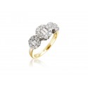 18ct Yellow & White Gold ring with 0.95ct Diamonds in white gold mount.