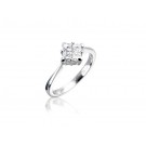 18ct White Gold ring with 0.50ct Diamonds.