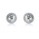 18ct White Gold Stud Earrings with 2.50ct Diamonds. 