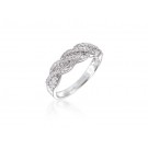 9ct White Gold ring with 0.30ct Diamonds.