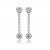 18ct White Gold Drop Earrings with 1.25ct Diamonds. 